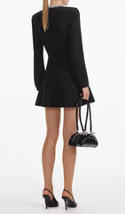 Sparkling Black Sequin Mini Dress