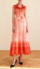 Isi Ombre Tie-Dye Sleeveless Midi Dress