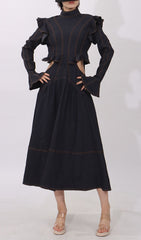 Hui Elevated Denim Midi Dress