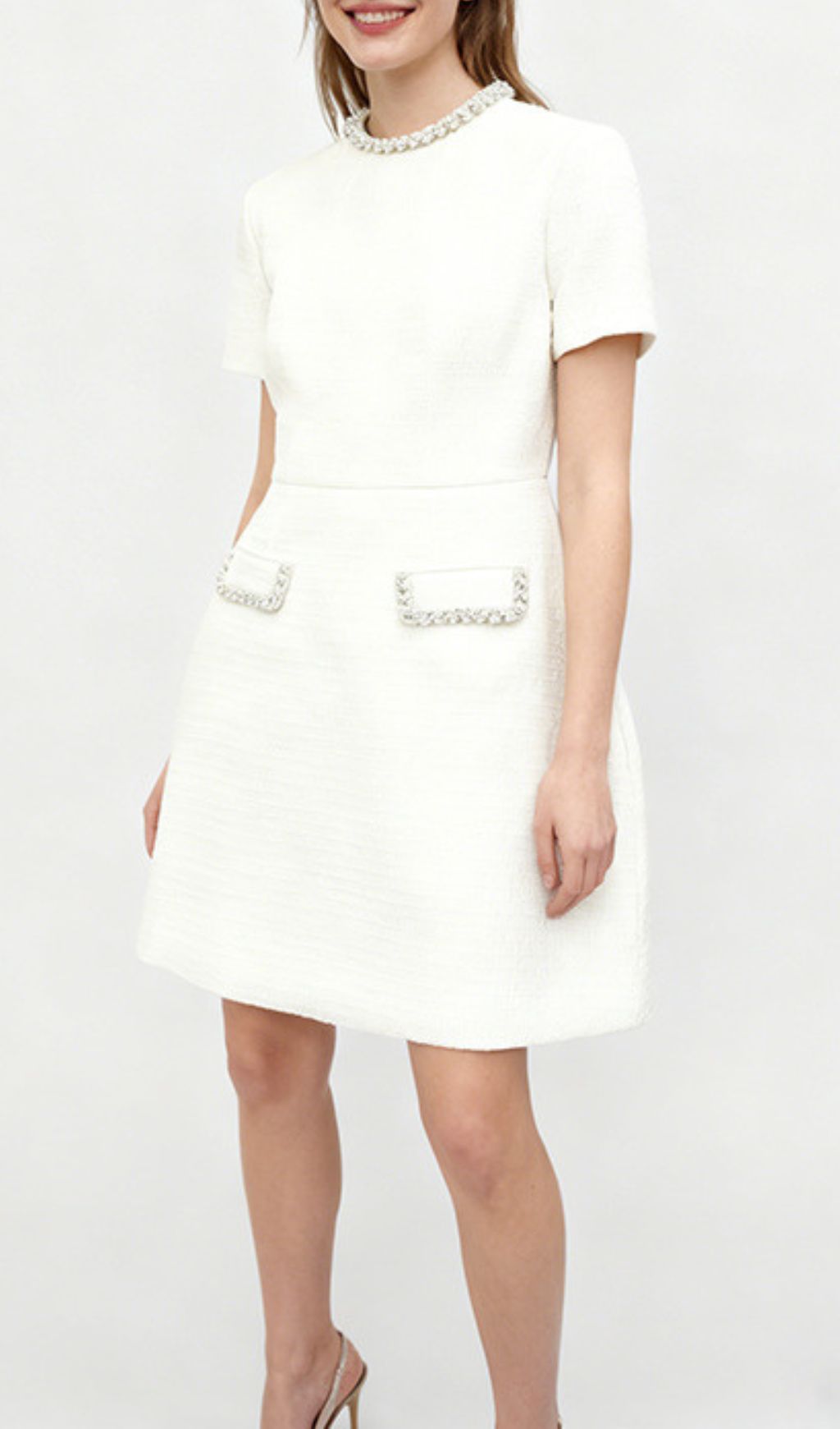 Jenny Diamante Embellished Tweed Mini Dress