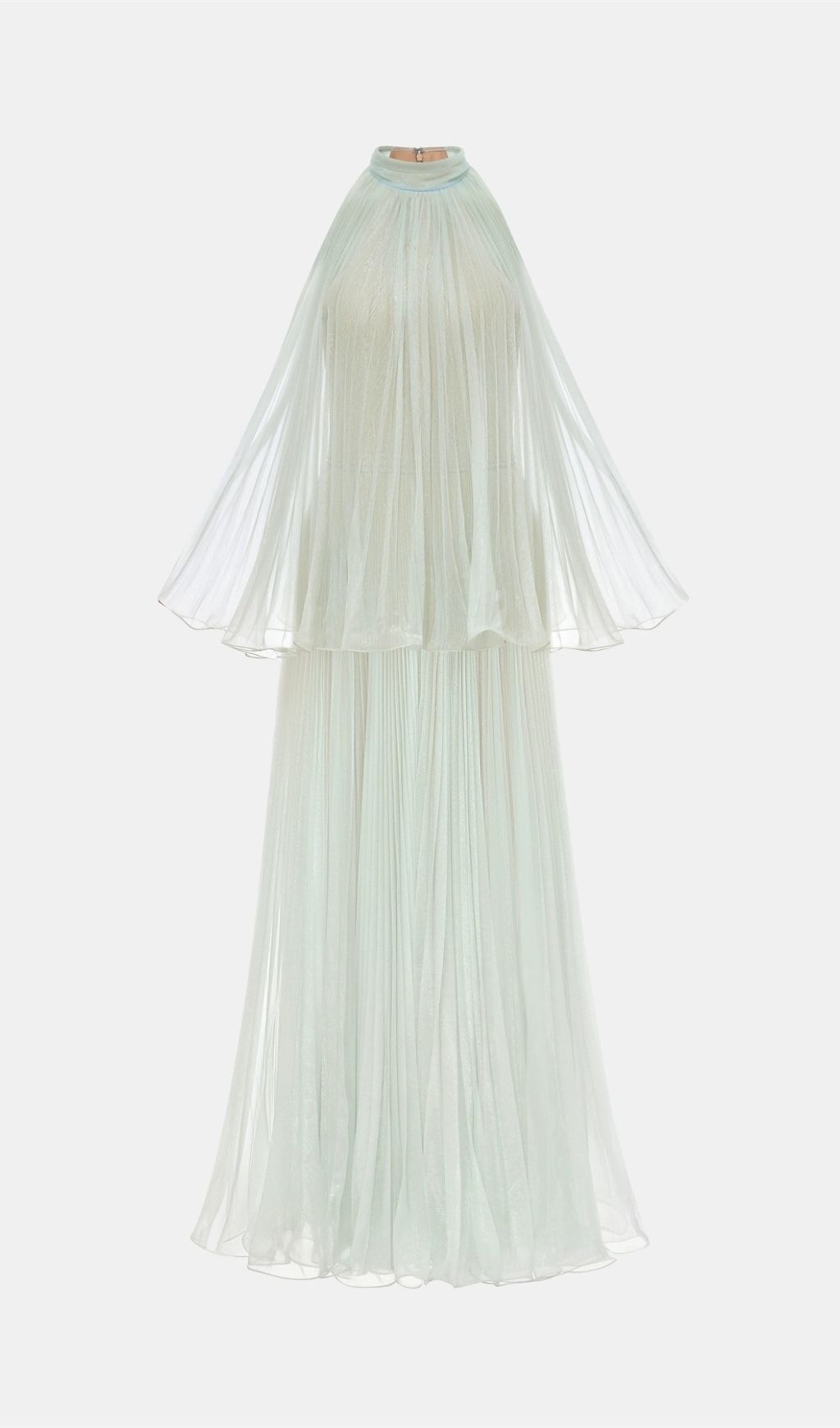 Halona Ethereal Halter Mesh Maxi Dress
