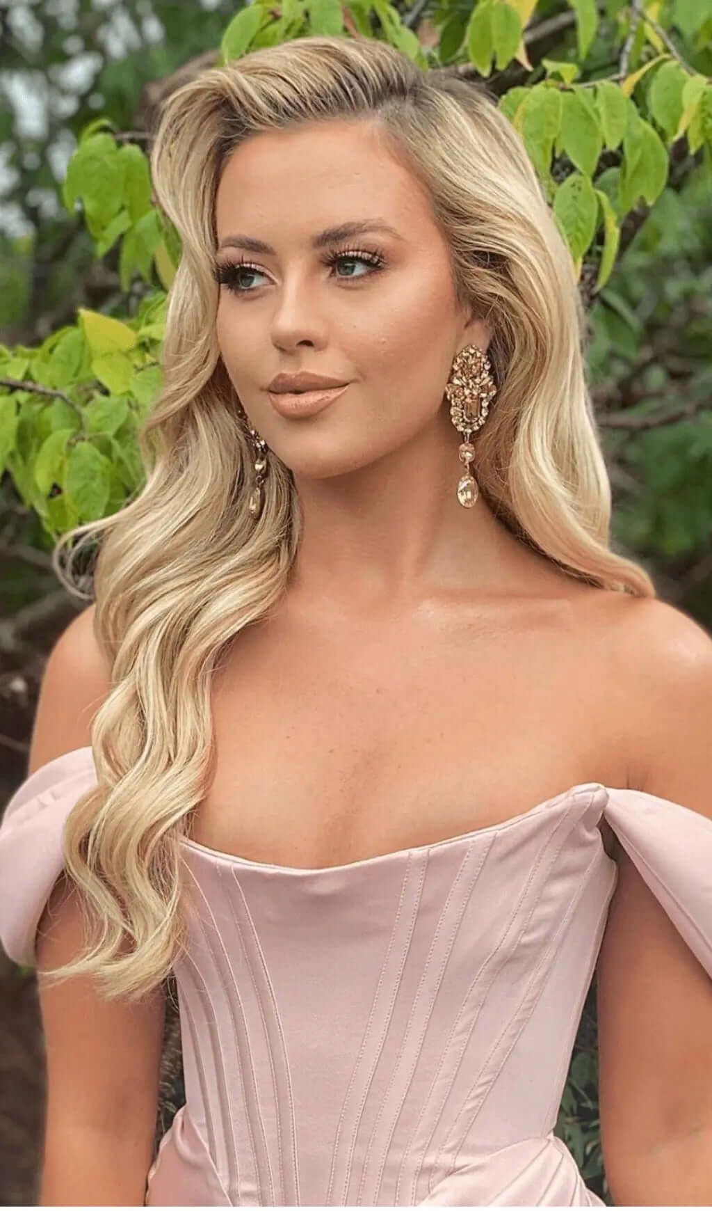 Luxury Blush Pink Satin Corset Midi Dress