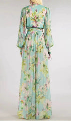 Frymet Bohemian Floral Printed Maxi Dress