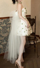 Dalila Strapless Floral Embellished Mini Dress