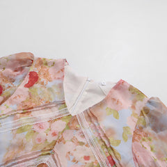 Jeana Elegant Floral Chiffon Maxi Dress
