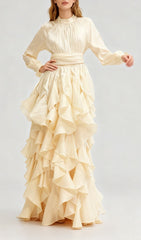 Joop Romantic Ruffle Maxi Dress