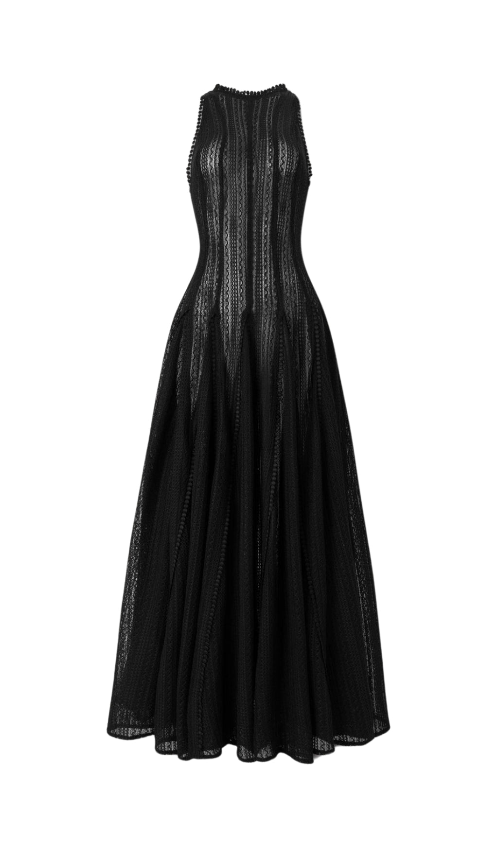 Elegant Cham Vintage-Inspired Sleeveless Maxi Dress
