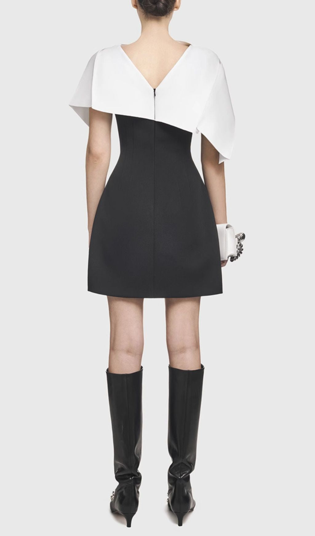 Gainell Chic Asymmetrical Shoulder Mini Dress