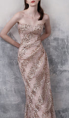 Janya Dazzling Strapless Sequin Maxi Dress