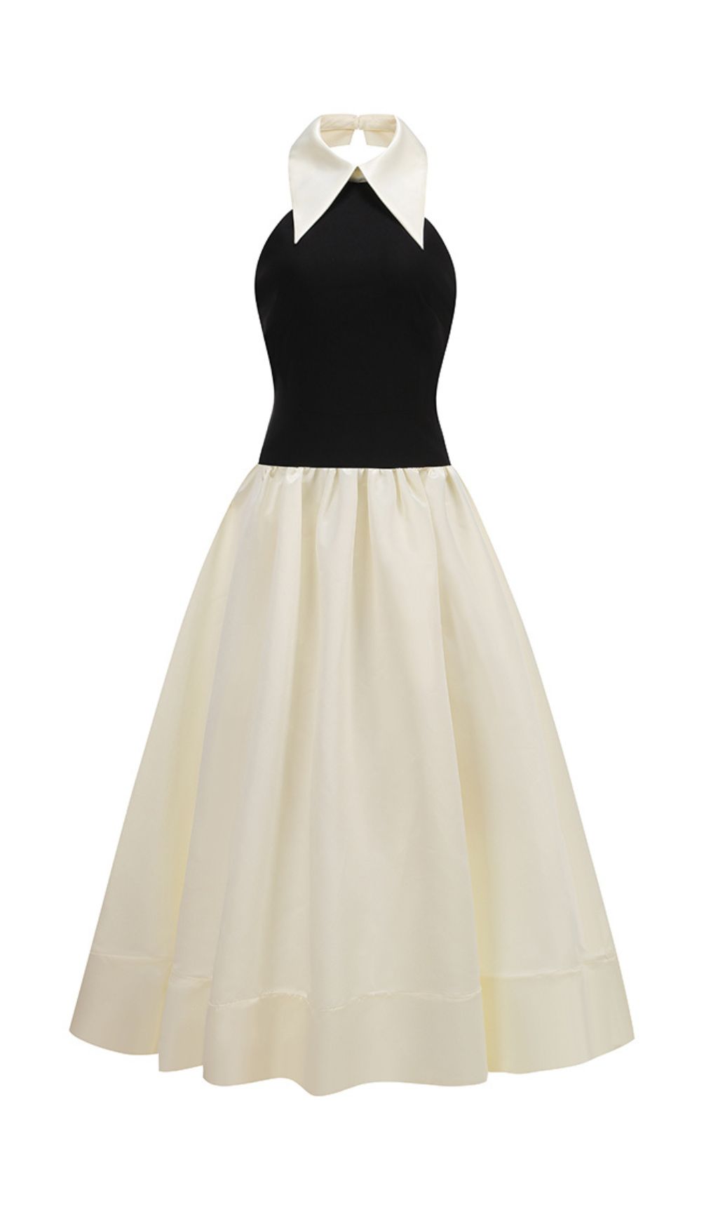 Ferrari Halter Two-Tone Maxi Dress