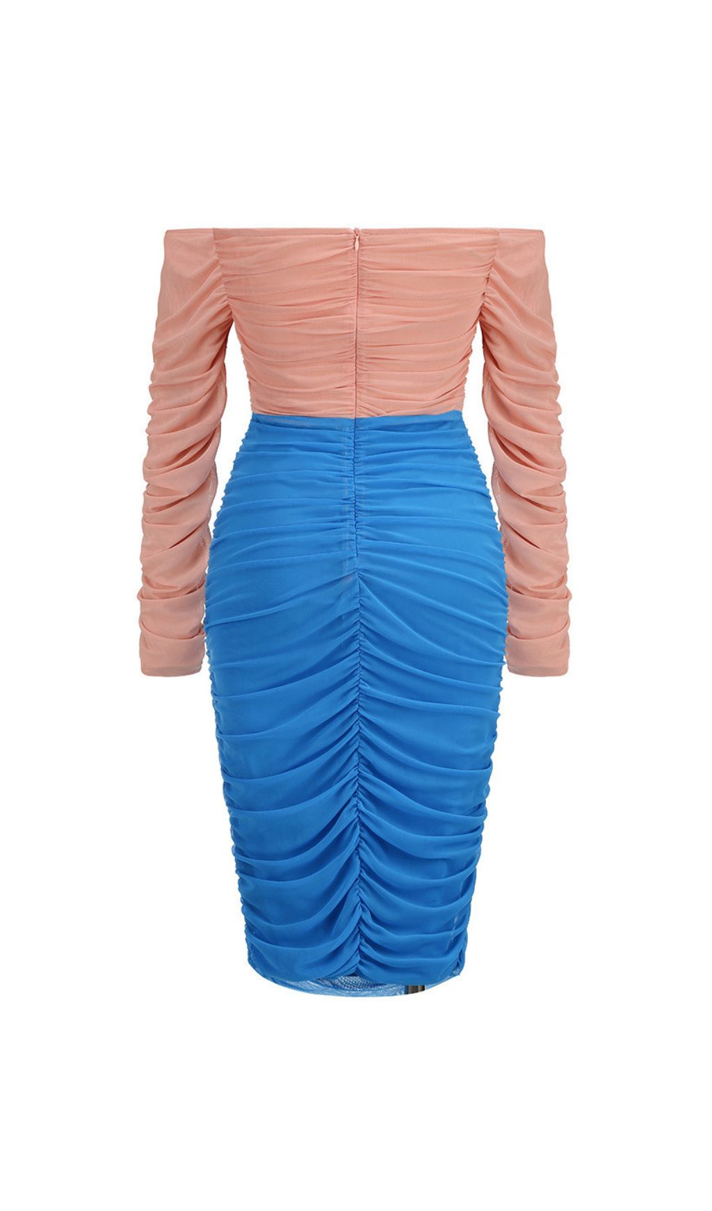 Jamari Effortlessly Chic Off-Shoulder Ruched Midi Dress