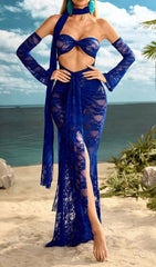 Luxanna Royal Blue Lace Maxi Dress