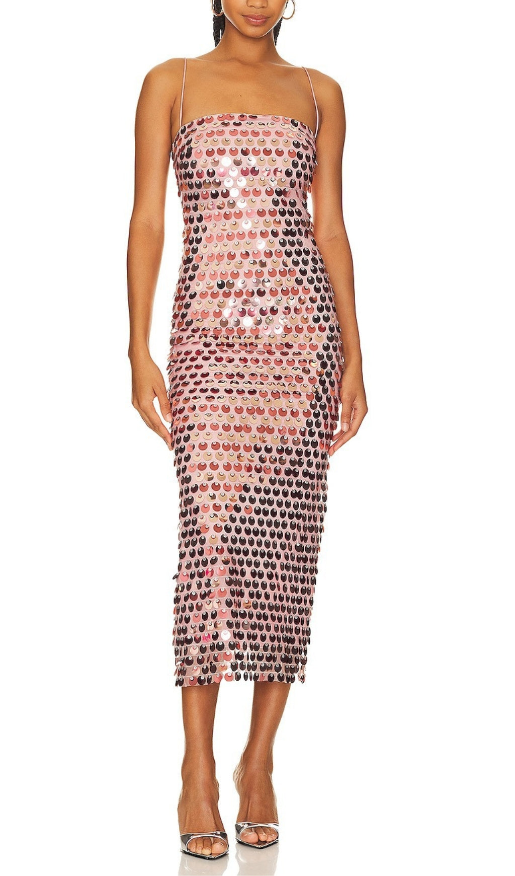 Aria Multi-Tone Sequin Midi Dress