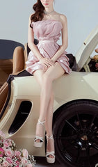 Axelia Petal Perfection Strappy Mini Dress