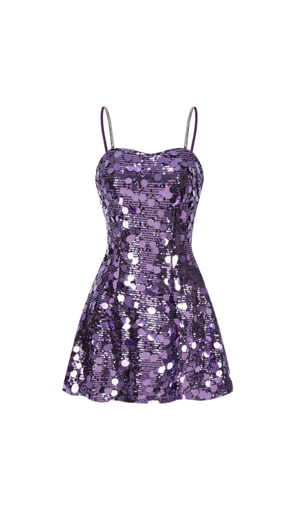 Isabela Purple Sequin Mini Dress
