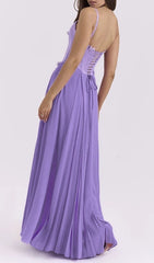 Glain Ethereal Lavender Butterfly Corset Maxi Dress