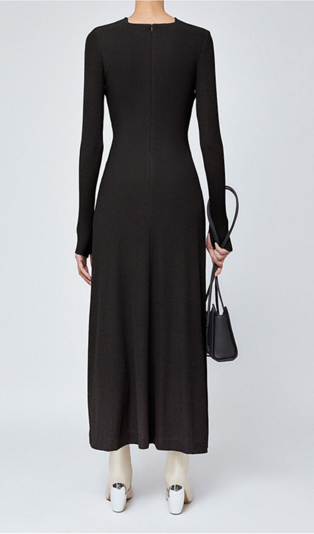 Braydon Chic Cutout Knit Long Sleeve Midi Dress