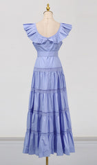 Farida Ruffled Sleeveless Tiered Midi Dress