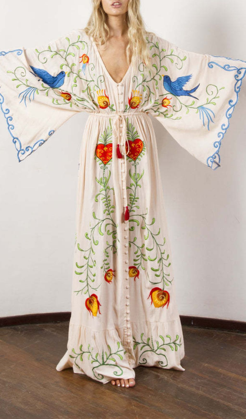 Gita Artisanal Embroidered Maxi Dress