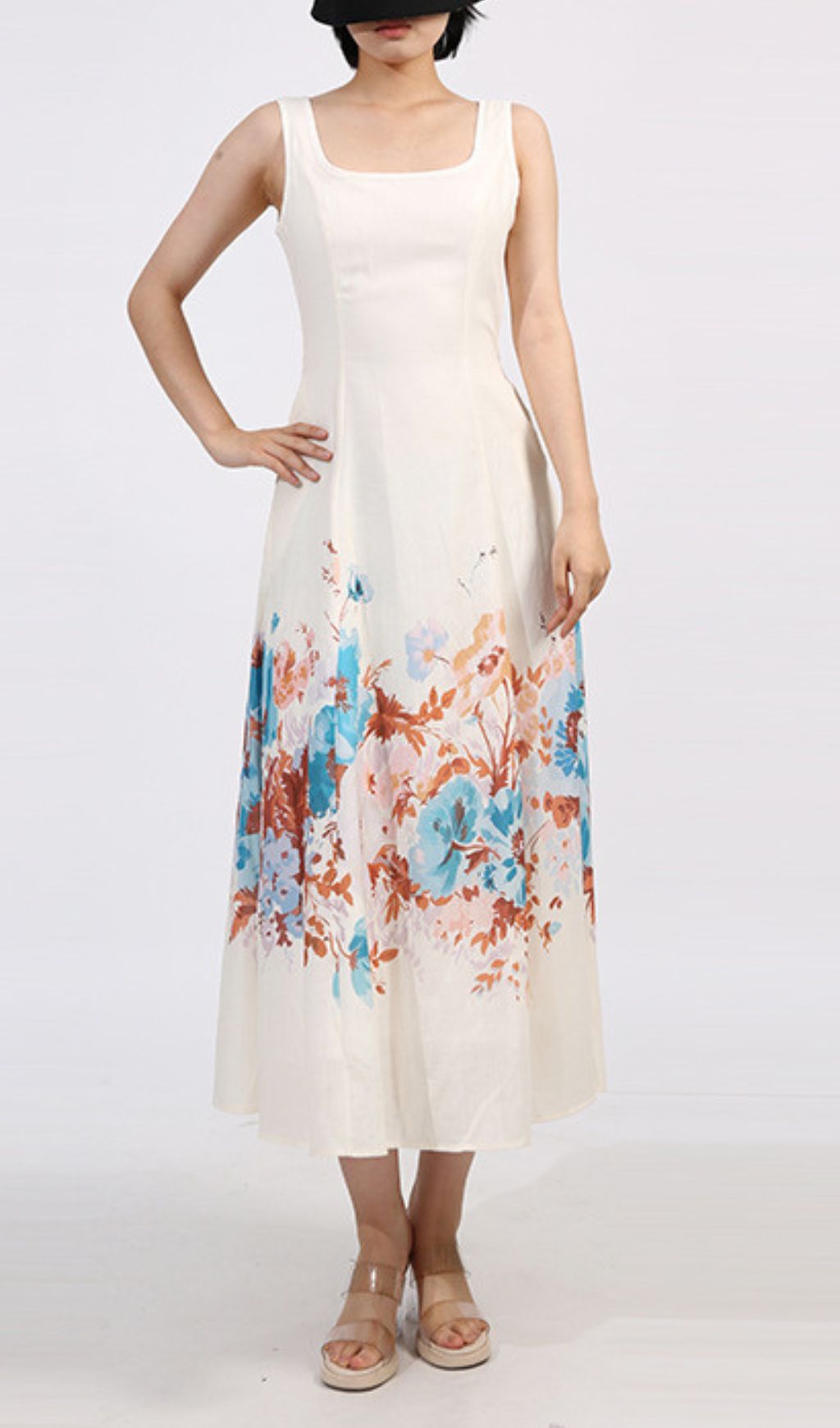 Genoveva Elegant Floral Midi Dress