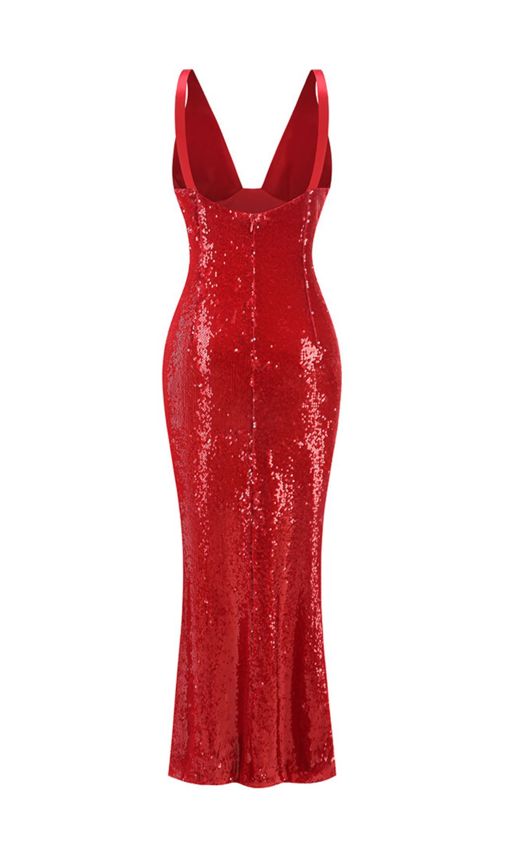 Jin Red Sequin Maxi Dress