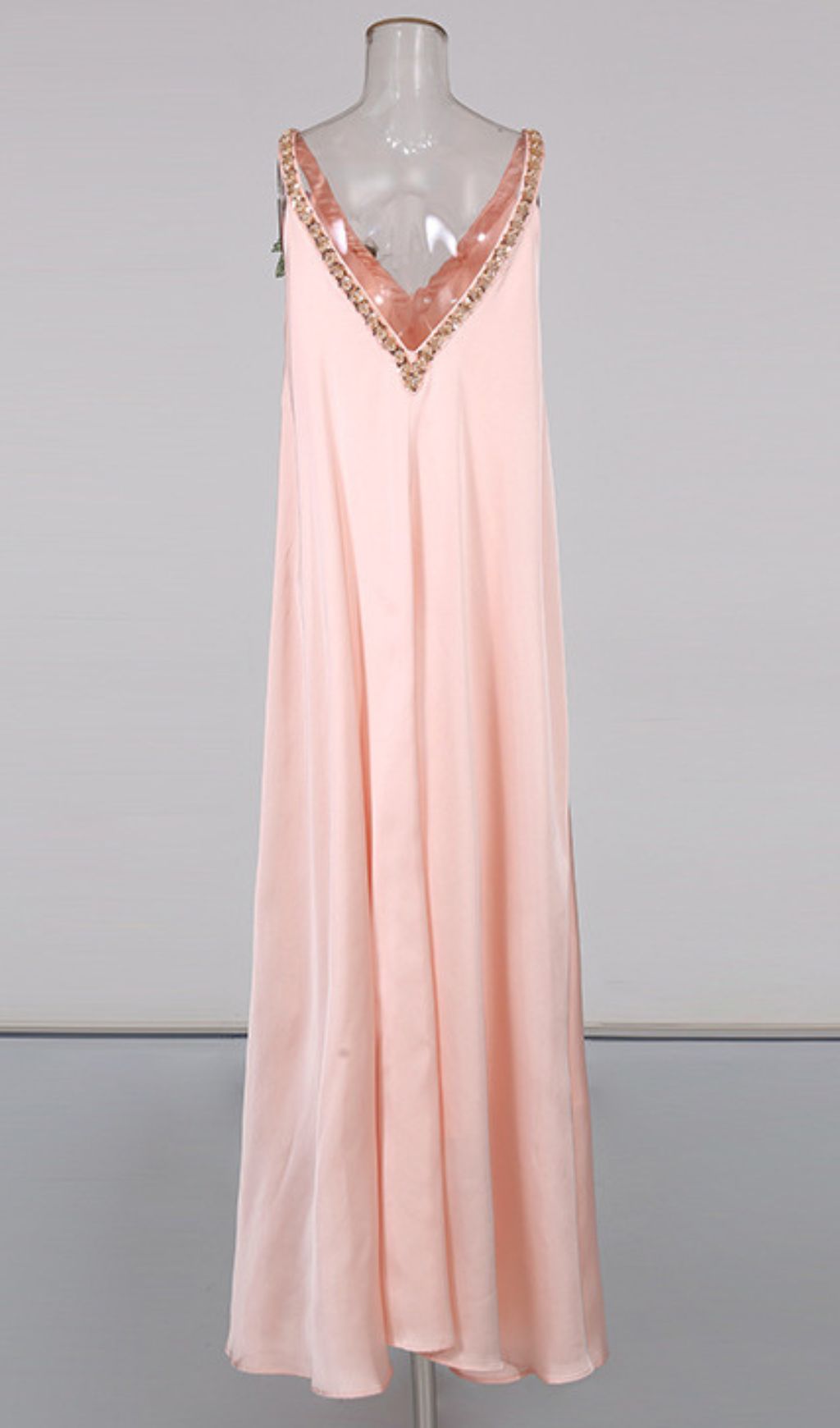 Inge Elegant Pink Floral Maxi Dress