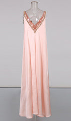 Inge Elegant Pink Floral Maxi Dress