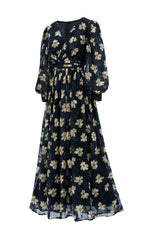 Feodora Romantic Floral Long Sleeve Maxi Dress