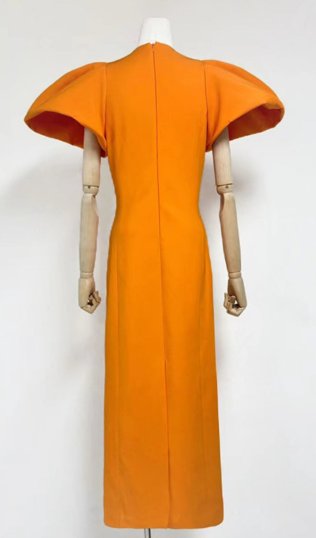 Fiorenzo Marigold Puff Sleeve Maxi Dress