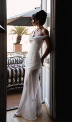 Istas White Corset Maxi Dress