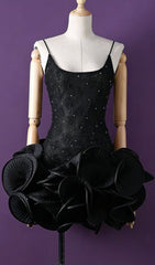 Jem Chic White Petal Ruffle Mini Dress