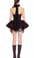 Freya Dazzling Sequin Halter Mini Dress