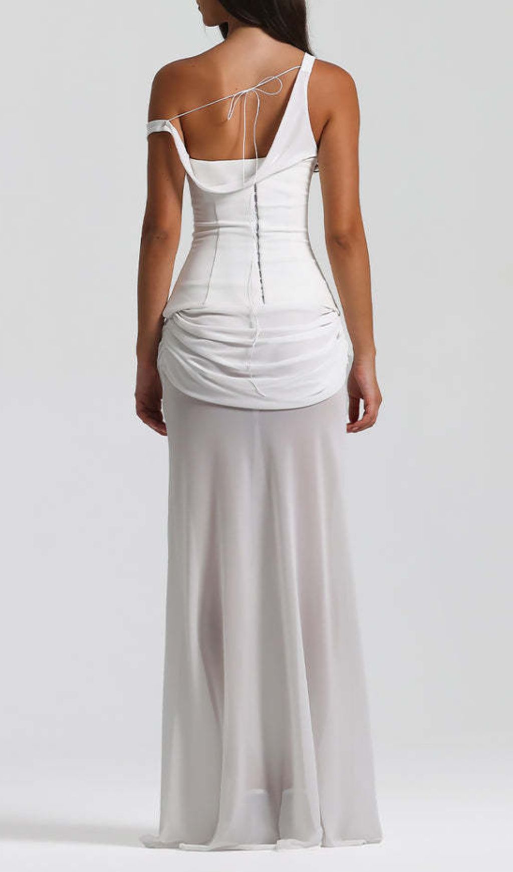 Istas White Corset Maxi Dress