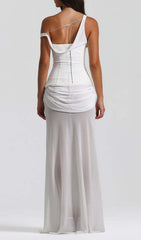 Istas White Corset Maxi Dress