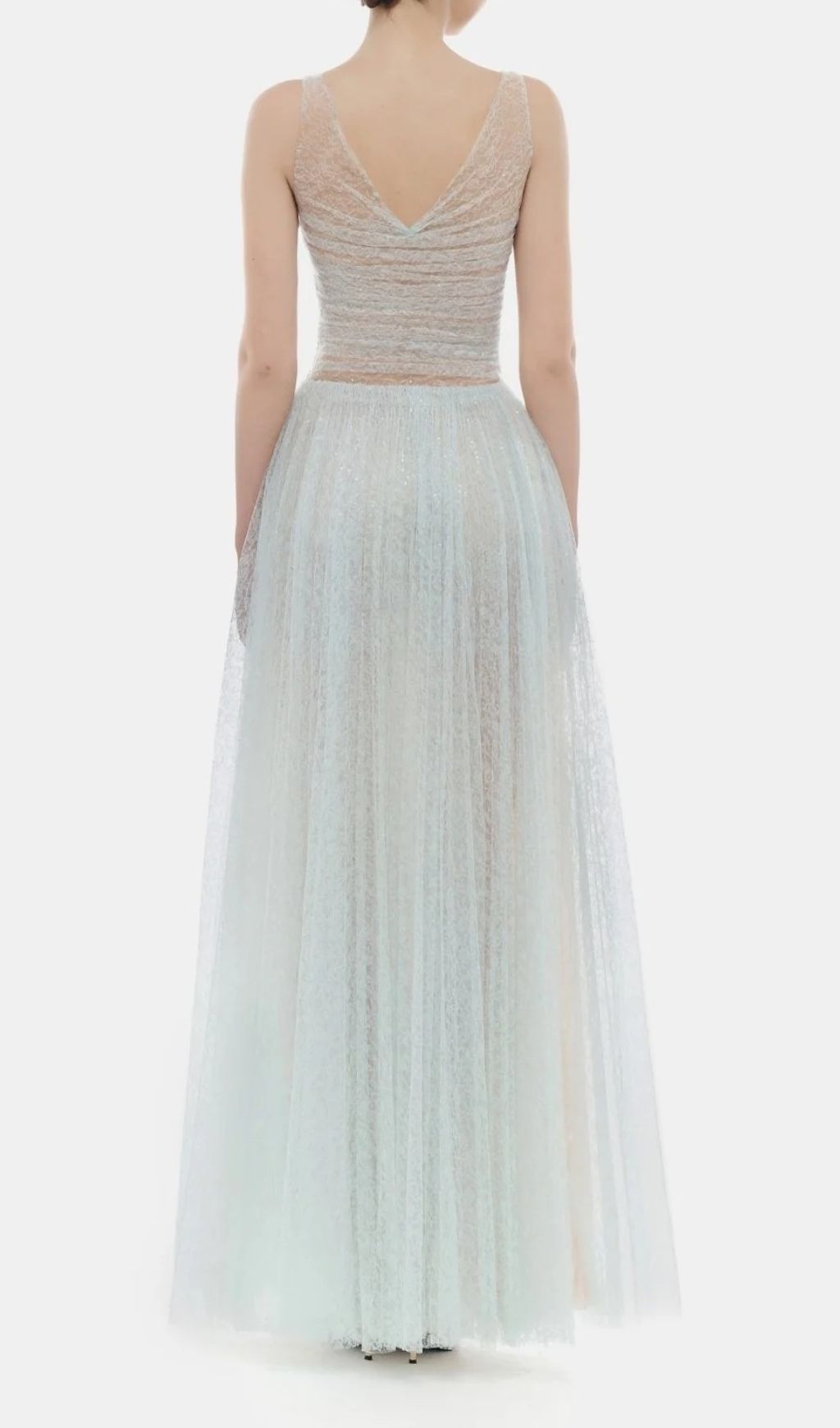 Josie Ethereal Light Blue Mesh Maxi Dress