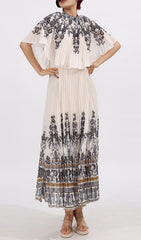 Faruq Pleated Floral Maxi Dress