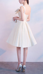 Astera Chic One-Shoulder Bow Mini Dress