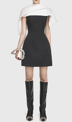 Gainell Chic Asymmetrical Shoulder Mini Dress