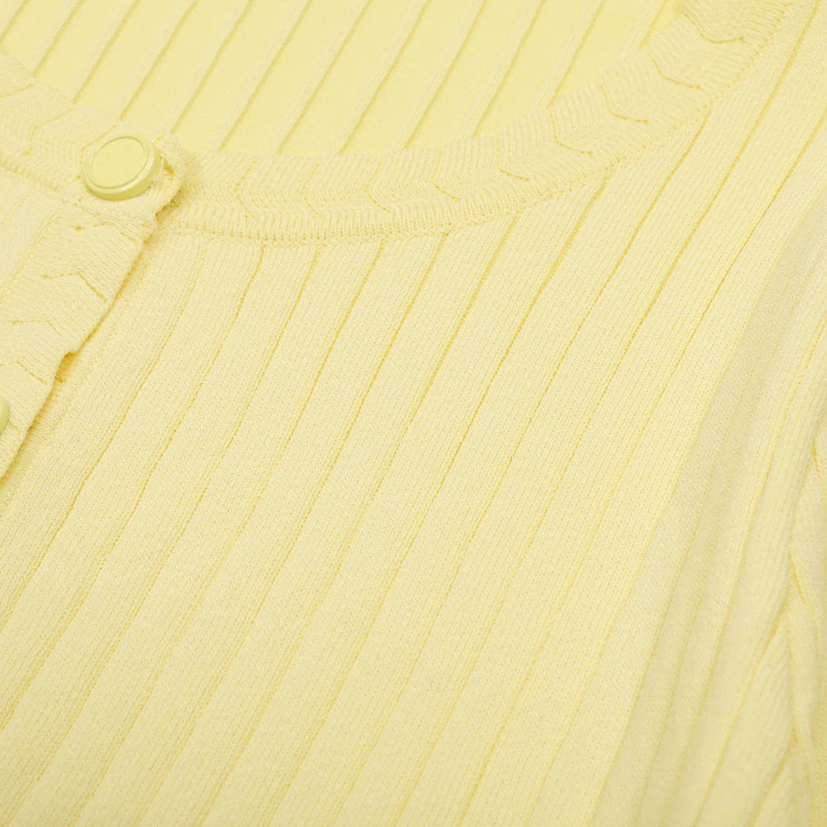 Jackie Yellow Ribbed Knit Maxi Dress & Cardigan Set