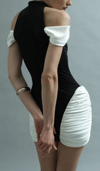 Hesperia Halter Ruched Mini Dress