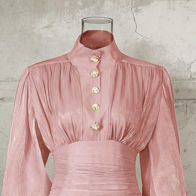 Kaede Shimmer Ruffle Mini Dress