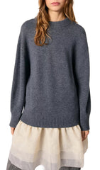 Roganza Mixed Media Tiered Sweater Dress