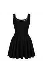 Greydon Diamante Ribbed Knit Mini Dress