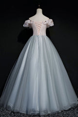 A-line Off Shoulder Long Off Shoulder Party Dress