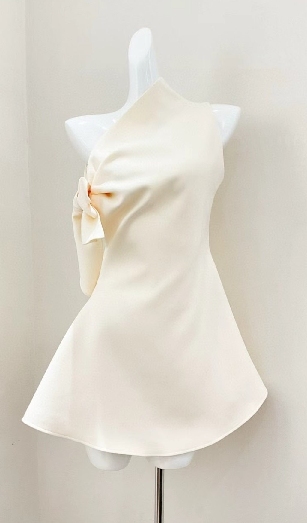 Ercilia Flirty Knot One-Shoulder Mini Dress