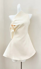 Ercilia Flirty Knot One-Shoulder Mini Dress