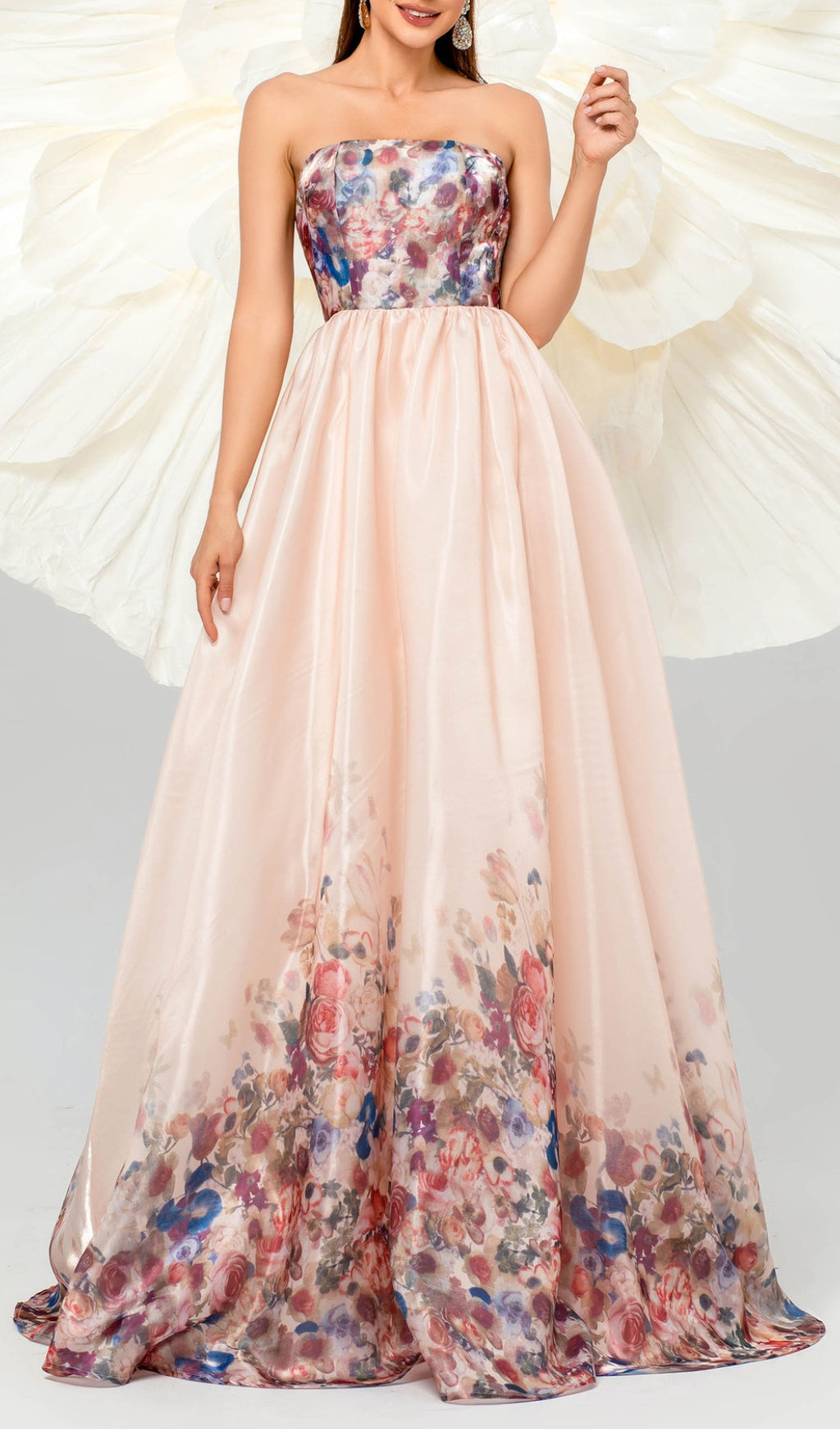 Bilhah Strapless Floral Maxi Dress