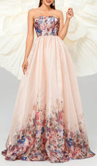Bilhah Strapless Floral Maxi Dress