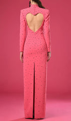 Duri "Radiant Heart" Pink Sparkle Maxi Dress