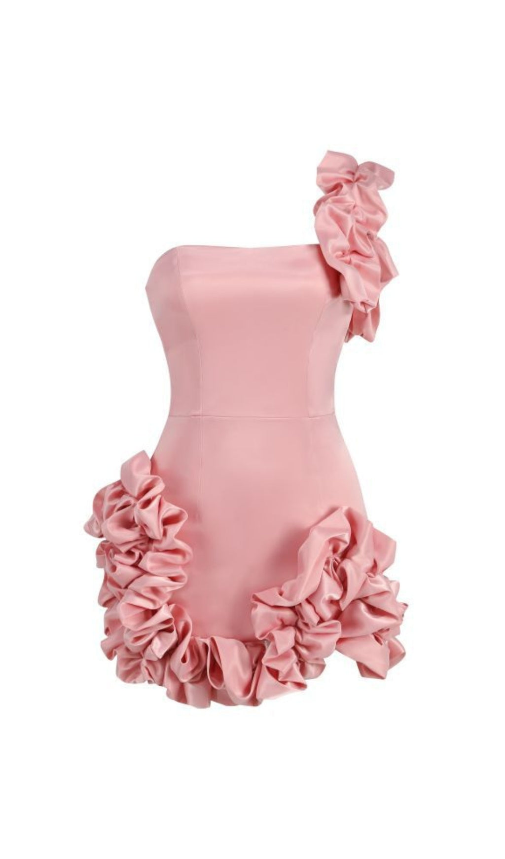 Ayaz Ruffled Strapless Mini Dress